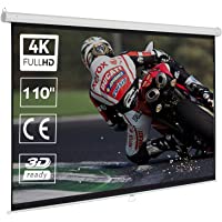 Pantalla Manual Mural de 110&quot-- Dimensiones de la Tela 2-43 x 1-38 Metros- cajetin de Acero 2-58 Metros- Pantalla para…
